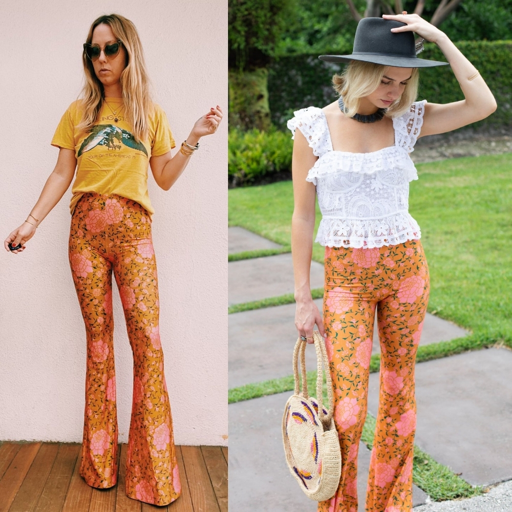 New Novella Royale Janis Bells Copper Flamenco XL Pant Leggings Bell Bottoms NWT - Picture 5 of 16